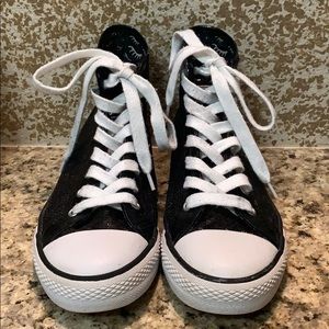 Black sequence high tops